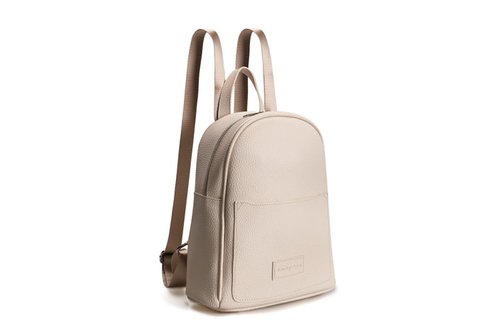 Lucky Bees Mochila de Piel Color Crema Lucky Bees Mochila de Piel Color Crema